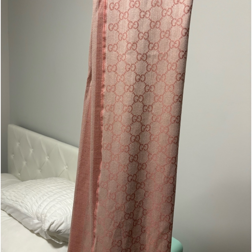 Pink Gucci scarf worn twice